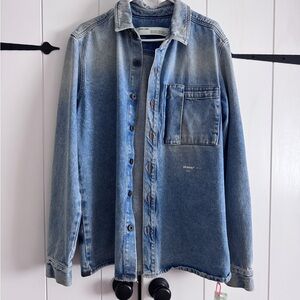Off-White Light Blue Denim Shirt Jacket